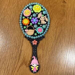 Hand Crafted Kids hand mirror with Colorful Decorations
